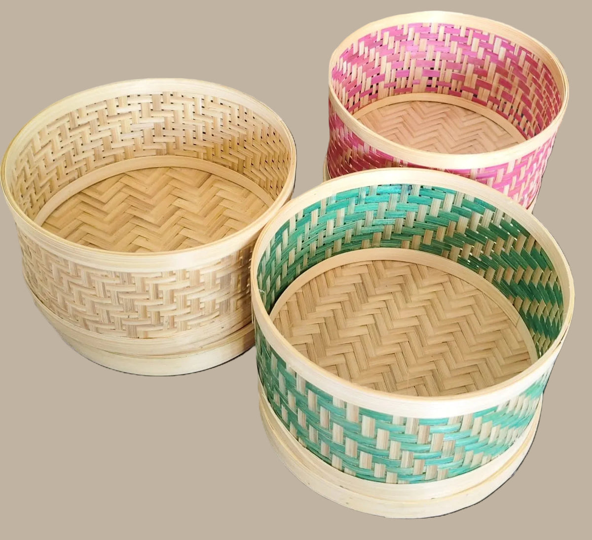 Bamboo Round Box - Wide