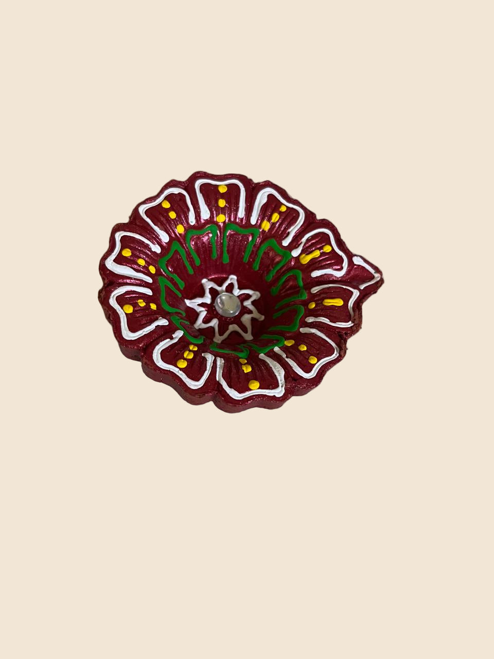 5pk - Clay Diya Hand Painted
