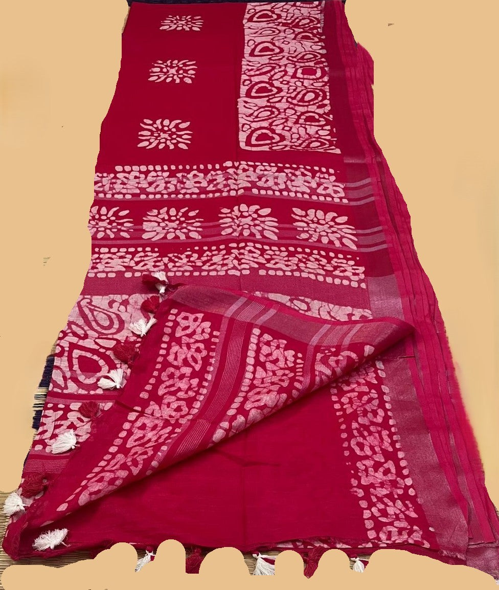 Linen saree