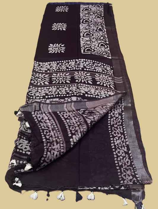 Linen saree