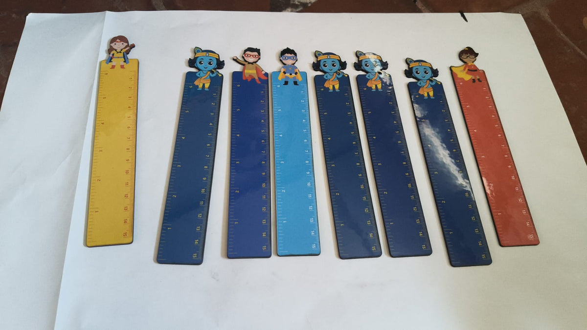 Ruler with  Krishna print
